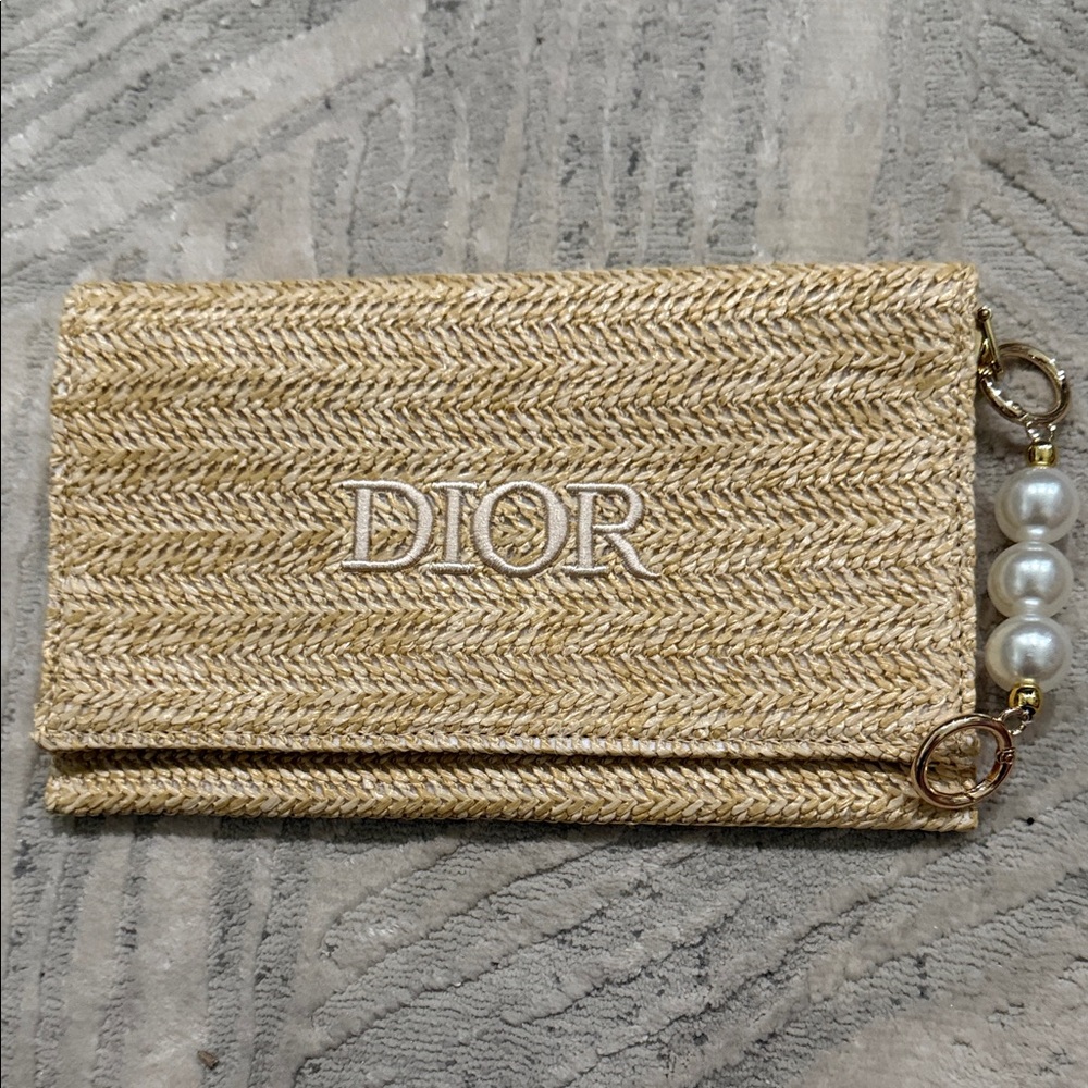 GWP - Dior Beige Clutch with Pearl Detail